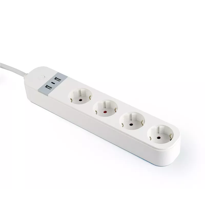 Smart power strip Gembird TSL-PS-S4U-01-W 4 AC outlets 3880 W White