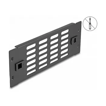 Vented blank panel DeLOCK 10 inch Network Cabinet Panel 2U black