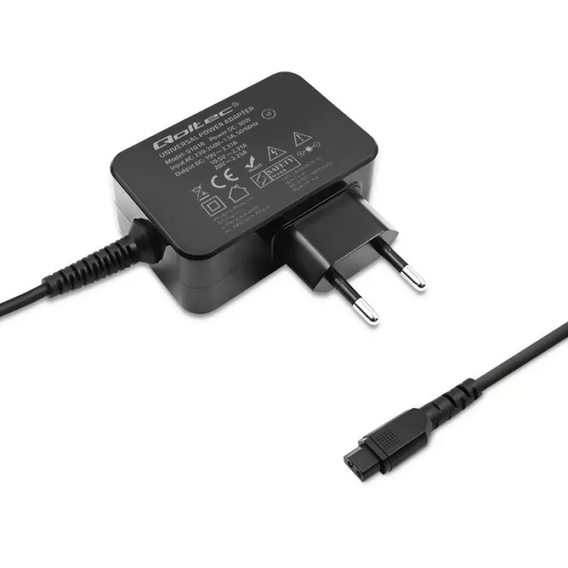 Power adapter QOLTEC Universal 30W with 8 interchangeable plugs