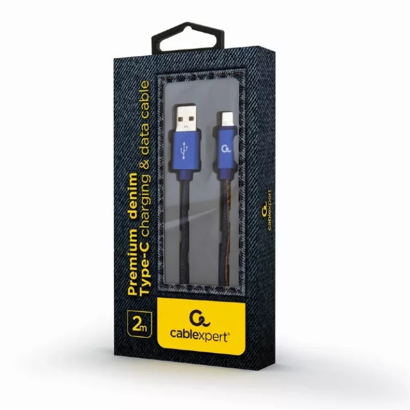 USB 2.0 cable GEMBIRD USB A to USB C 2 m, 0.48 Gbit/s, 2.1 A, blue