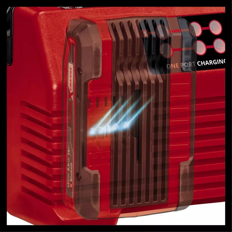 EINHELL Power X-Quattrocharger 4A - Universal Power X-Change Charger suitable for 4x Batteries (LED-Status Display | Parallel Charging | Fast Charging | Charging Management | Re