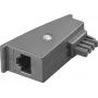 Goobay TAE Adapter, TAE-F-Plug > RJ45-Socket (8P2C), Grey (45736)