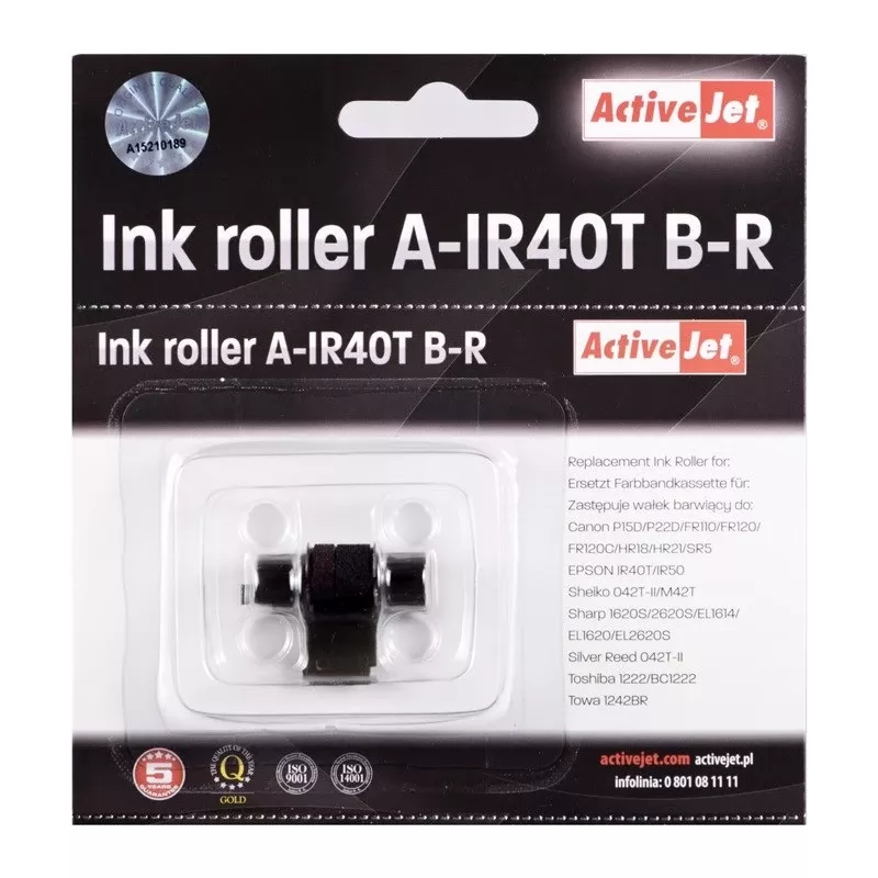 Printer ink roller ActiveJet A-IR40T for inkjet printers, Supreme version, red printing, pack of 5