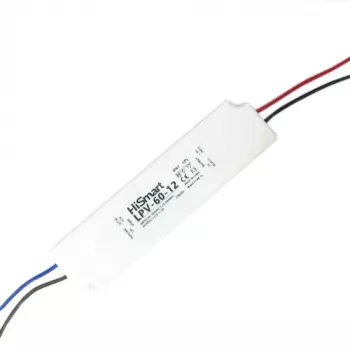 LED driver MEAN WELL LPV-60-12, 60W 12V DC, 90–264V AC input, white, -30–70°C