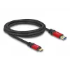 USB Cable DeLOCK 80618 10 Gbps Type-A to Type-C 2m Red Metal
