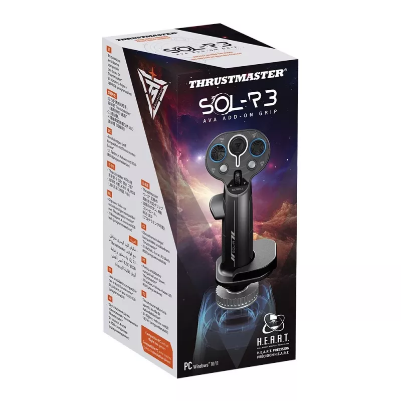Flightstick add-on grip Thrustmaster Sol-R 3 AVA, Black, USB Type-C, analogue/digital, PC, 75×115×200 mm