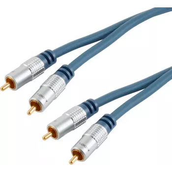 Audio cable ShiverPeaks 40102-1MHQ — 2x RCA to 2x RCA, length 1.0 m