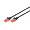 Network Cable Digitus CAT 6 U/UTP patch cord RJ-45 Cat6 3m Black