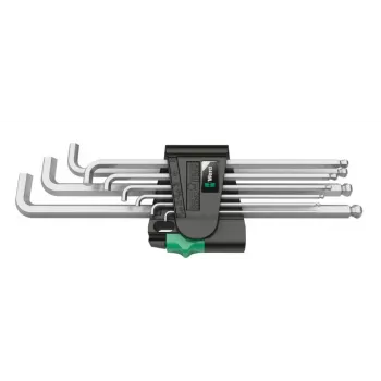 Wera 950/9 Hex-Plus 4 L-key set, metric, chrome-plated