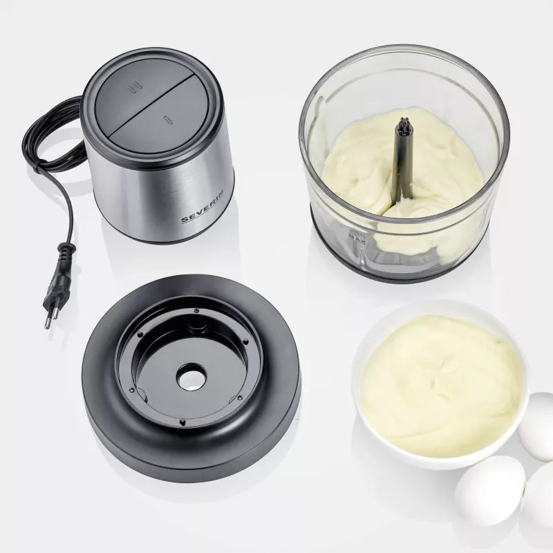 Electric Food Chopper Severin KM 3867 1 L 400 W Black Silver Transparent