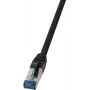 Networking cable LogiLink CQ6085S RJ-45 Cat6a 7.5 m Black