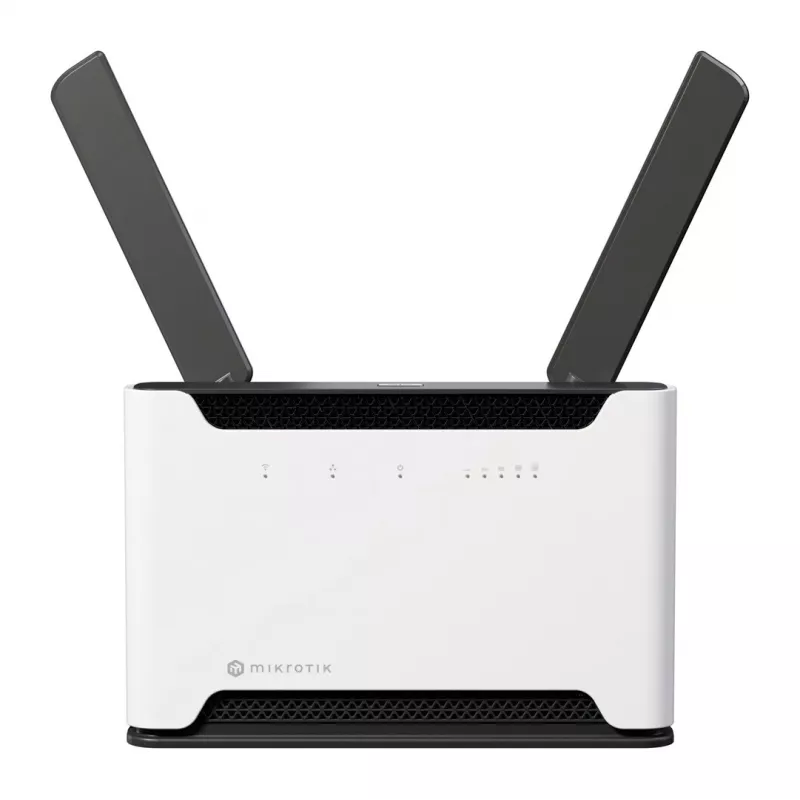 Wireless router MikroTik Chateau PRO ax — dual-band 2.4/5 GHz, 3548 Mbit/s, PoE, 5x LAN, 2 external antennas, grey/white