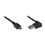 Connection Cable USB 2.0 EASY Plug A to Mini-B plug, angled, black, 5m,