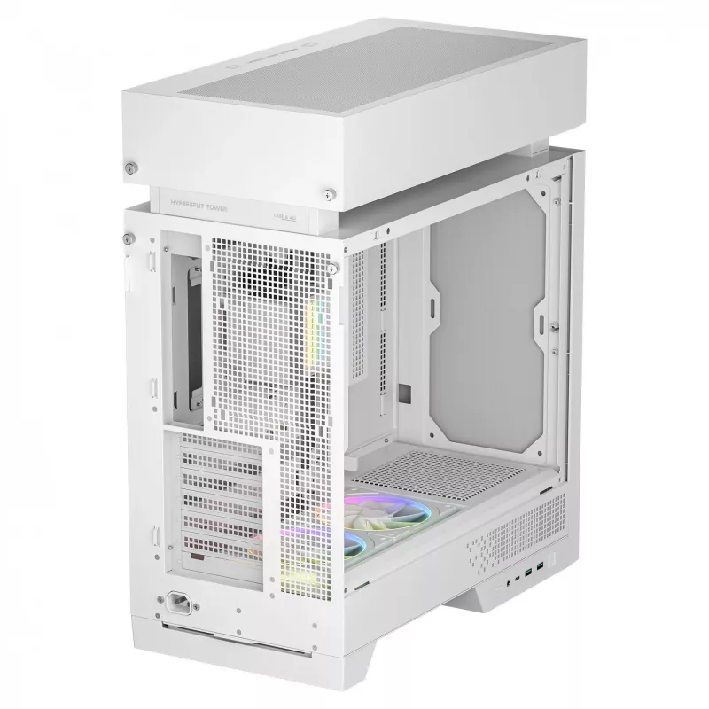 Desktop PC case DeepCool CL6600 WH — white, supports ATX/PS2/SFX/SFX-L PSUs, 140 mm front, 120/140 mm top/rear, 2.5 inch & 3.5 inch drives