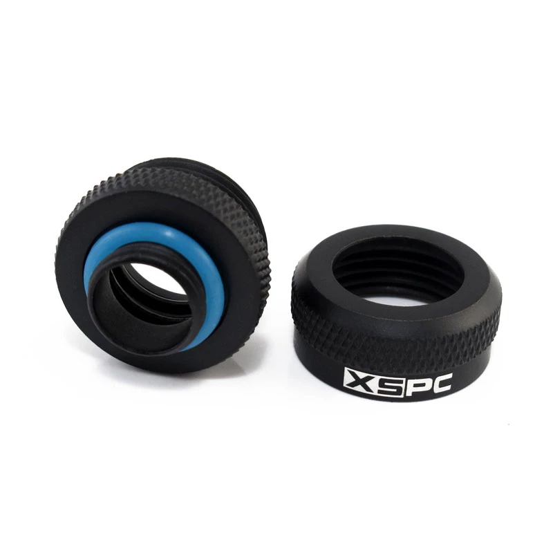XSPC Connector G1/4 to 14mm Hardtube, black matt - 8 pieces