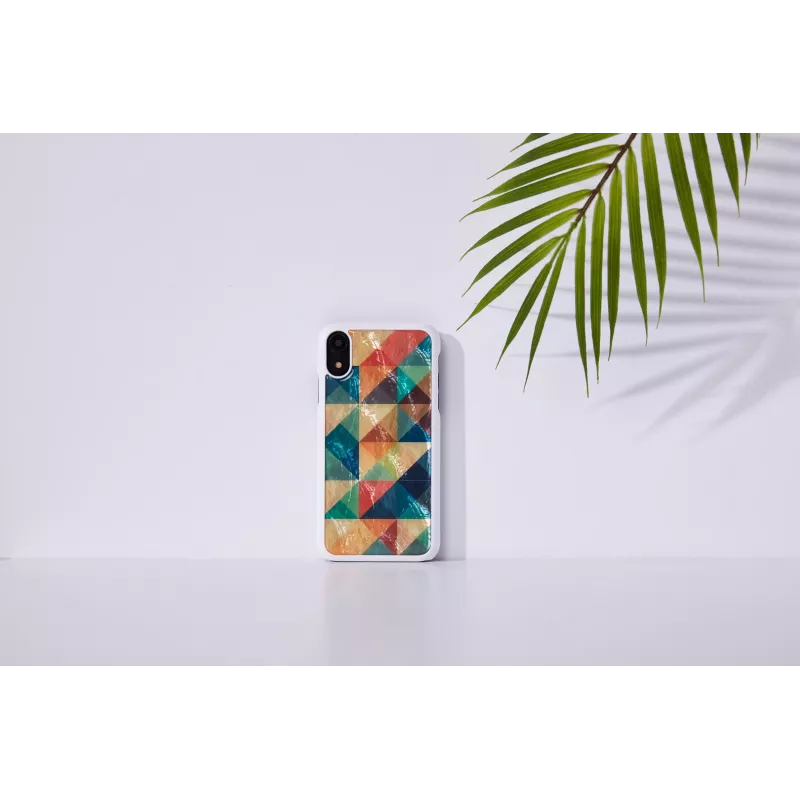 Smartphone case iKins for iPhone XR — Mosaic Black protective cover