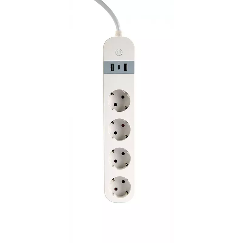 Smart power strip Gembird TSL-PS-S4U-01-W 4 AC outlets 3880 W White