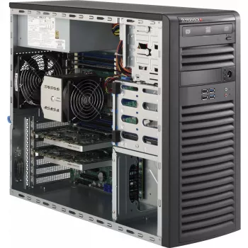 Supermicro - SuperChassis 732D4-903B (black) - Tower - E-ATX 900 Watt Black USB/Audio