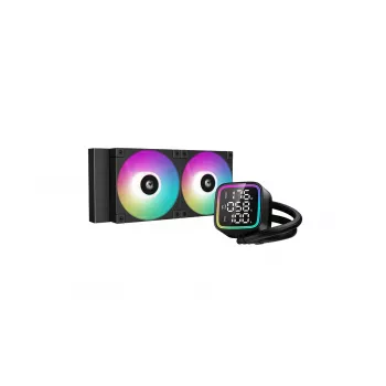 All-in-one liquid CPU cooler DeepCool R-LD240-BKDMMN-G-1 240mm RGB, 2x120mm fans, PWM, 41cm tubes, aluminium radiator