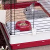 Cage Ferplast Krolik 140 Plus for Rabbit, Grey/Red, W1420×D600×H500 mm, Metal/Plastic
