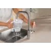 Water filter jug BRITA Glass+1 Maxtra Pro grey, 2.4 L total / 1.5 L filtered, Maxtra Pro PP filter