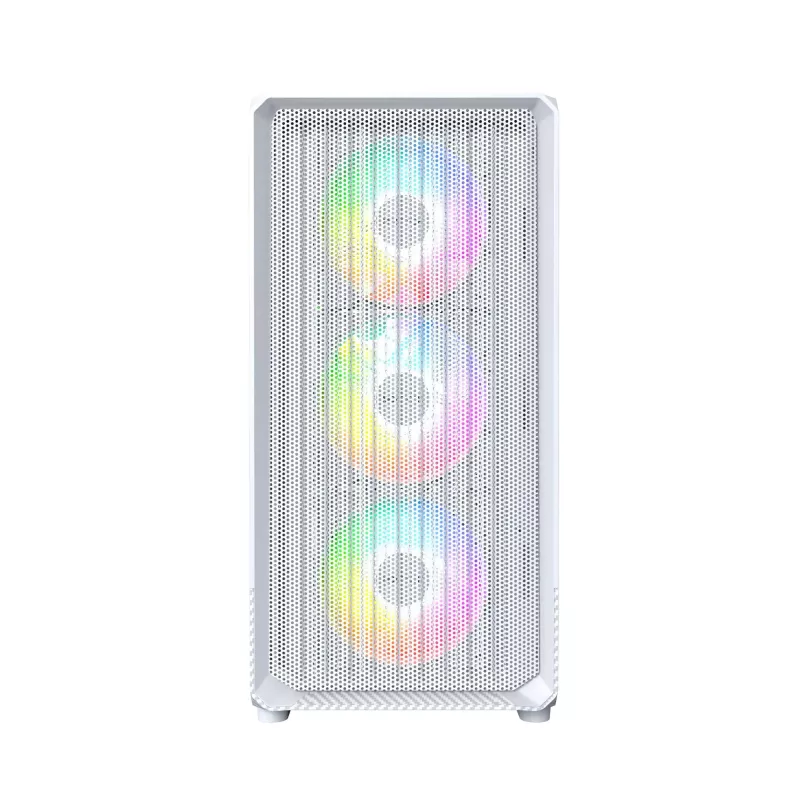 PC case Montech X5M (W) Micro Tower, White — Micro-ATX/Mini-ITX, supports ATX PSU, 3x120mm front, 1x120mm rear, 2x3.5 inch bays, 4x2.5 inch bays
