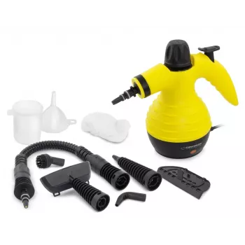 Portable steam cleaner ESPERANZA EHS001 — 0.35 L, 900 W, 3 bar, 115°C, 40 g/min, includes floor/upholstery/brush nozzles