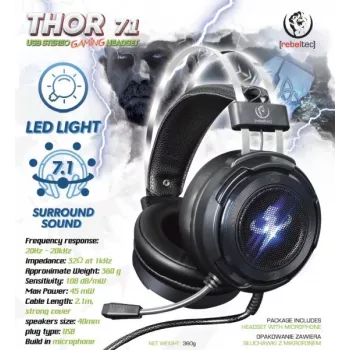 Stereo headphones Rebeltec THOR RBLSLU00042