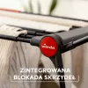 Clothes drying rack VILEDA Infinity Flex Ultimate Telescopic — black, coated aluminium, 30 m drying space, foldable, castor wheels