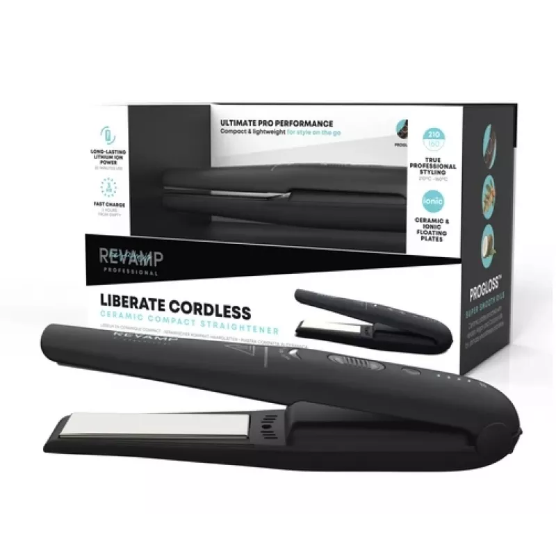 Hair straightener Revamp ST-1700X-EU2 cordless ceramic compact black, model ST-1700-EU2
