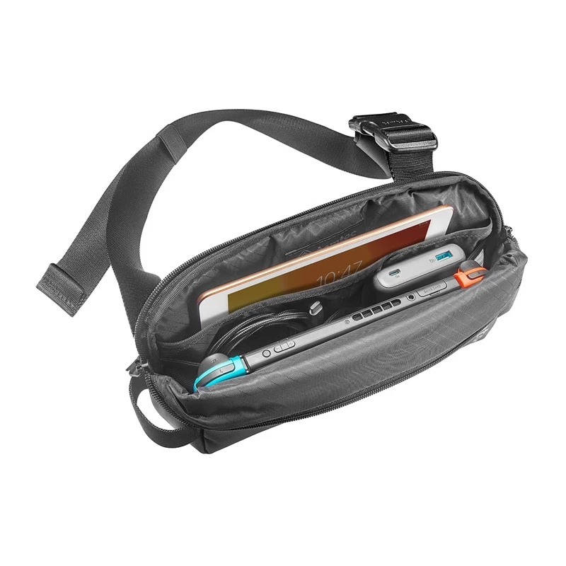 Shoulder bag Tomtoc Explorer-T21 S — compact carry for essentials, black