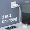 Wall charger DIGITUS DA-10303 67W GaN, 2× USB-C + 1× USB-A, 100–240V, white