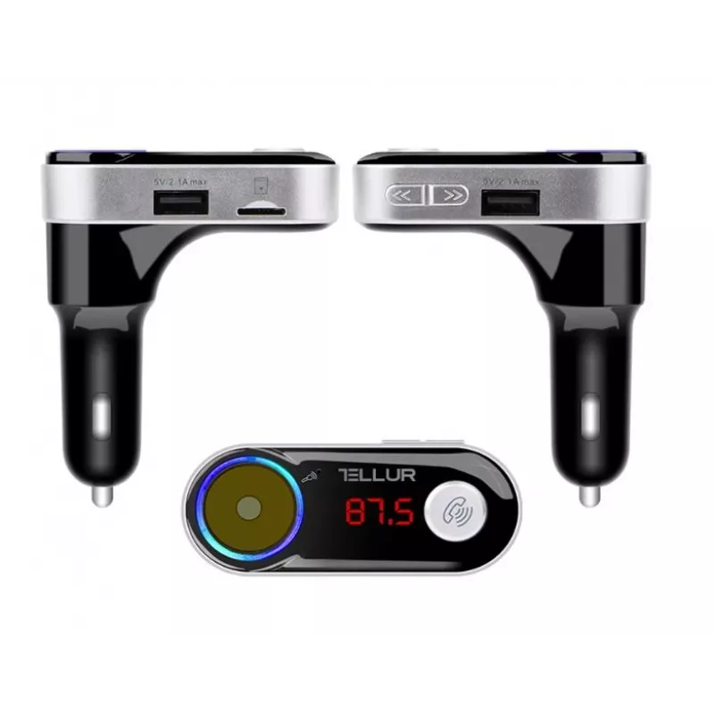 FM transmitter Tellur FMT-B2 Black Bluetooth 5.0 USB for car audio playback