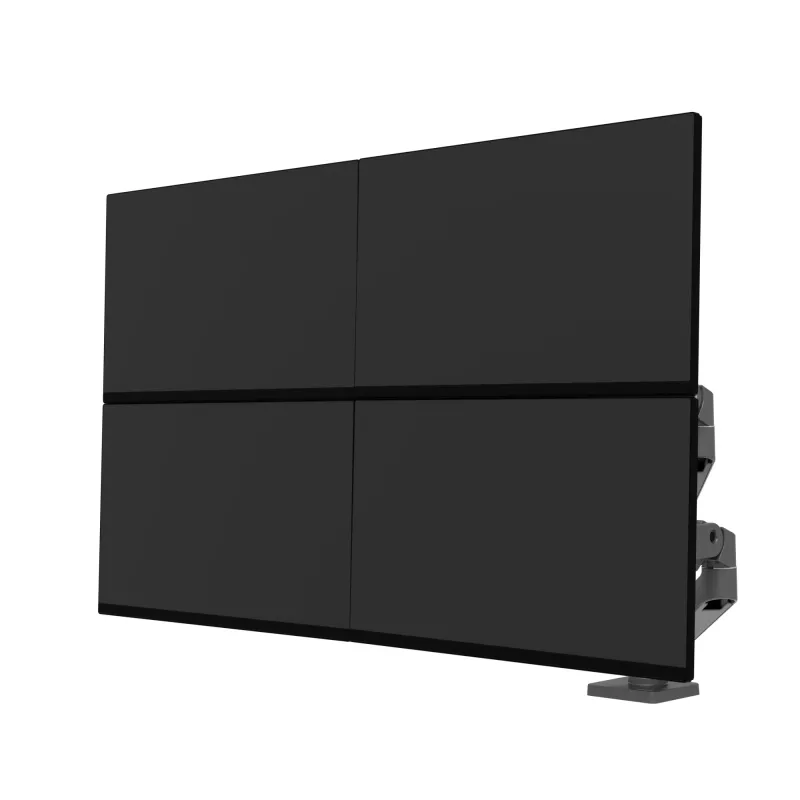 Ergotron LX Pro - Mounting Kit (Doppelarm) - modular - for 2 LCD-Displays - side-by-side - Aluminium - Dark Grey - Screen Size: to 68,6 cm (to 27 inch) (45-686-293)