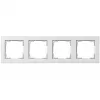 Switch cover plate Gira E2 White — thermoplastic, screwless design, 80.8×294.7×9.3 mm