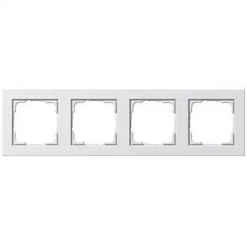 Switch cover plate Gira E2 White — thermoplastic, screwless design, 80.8×294.7×9.3 mm