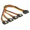 SATA Cable DeLOCK 60157 0.3m SATA 15-pin 4 x SATA 15-pin Multicolour