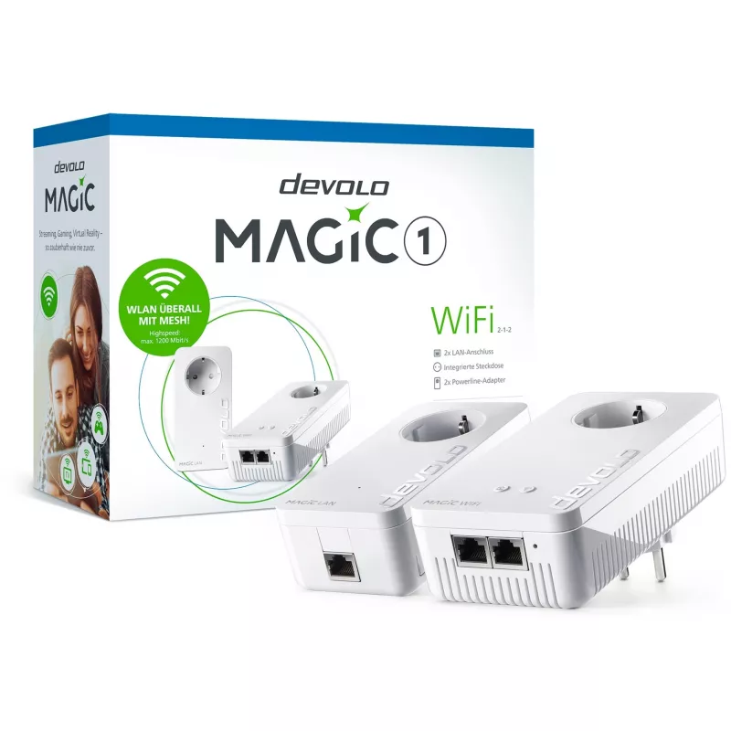 Magic 1 WiFi 2-1-2 Starter Kit, Powerline two adapters