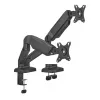 Monitor Arm up up Economical Interactive Counterbalance Dual Monitor Arm Matte Black VESA 75x75/100x100
