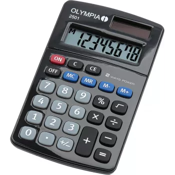 Basic Calculator Olympia 2501 Desktop Black Blue Grey