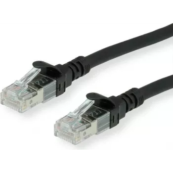 ROLINE - Patch-Cable - RJ-45 (M) to RJ-45 (M) - 1 m - UTP - CAT 6 - Halogen-Free, Moulded, Stranded - Black (21.15.2551)
