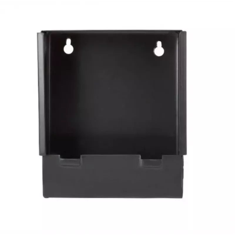 Metal bullet trap bron.pl K-17-3 17x17 cm flat — shooting target capture plate, black, wall or pedestal mount
