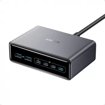 Charger GeNPrime 200W GaN 4xUSB-C 2xUSB-A Black