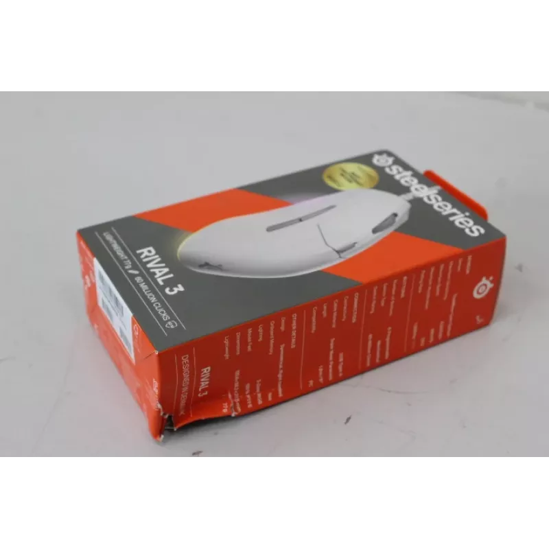 SALE OUT. Steelseries Rival 3 Gen 2 Gaming Mouse, White | SALE OUT. SteelSeries Gaming Mouse | Rival 3 Gen 2 | Wired | White | DAMAGED PACKAGING