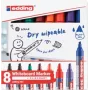 Whiteboard marker Edding 4-363-8-S2999, assorted colors, 1–5 mm tip, pack of 8