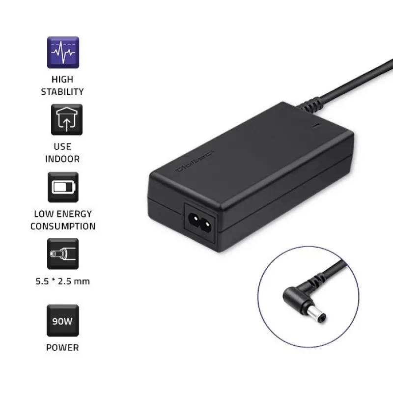 Qoltec 50075.90W Power adapter for ASUS | 90W | 19V | 4.9A | 5.5*2.5 | +power cable