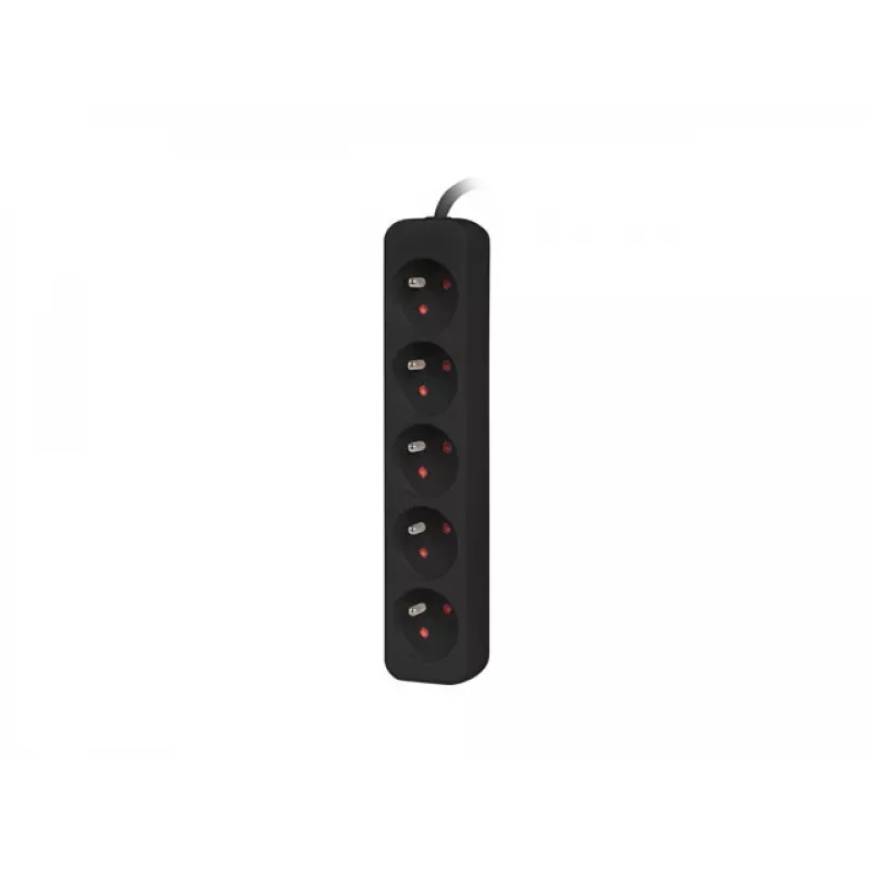 Power Extension Lanberg PS0-05E-0150-BK 1.5m 5 AC Outlets Indoor Black