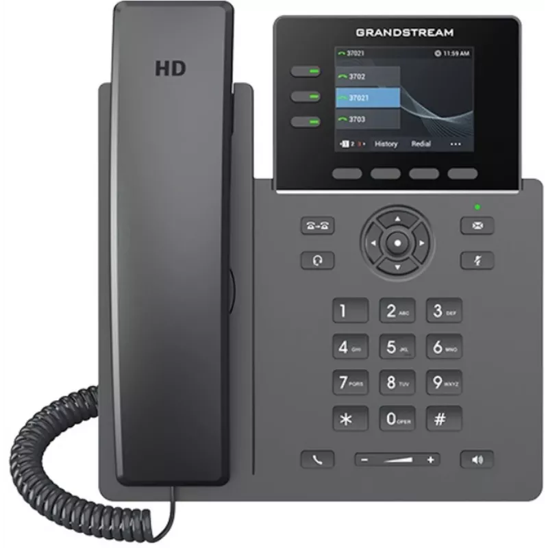 Grandstream Networks GRP2611G IP phone Black 3 lines TFT