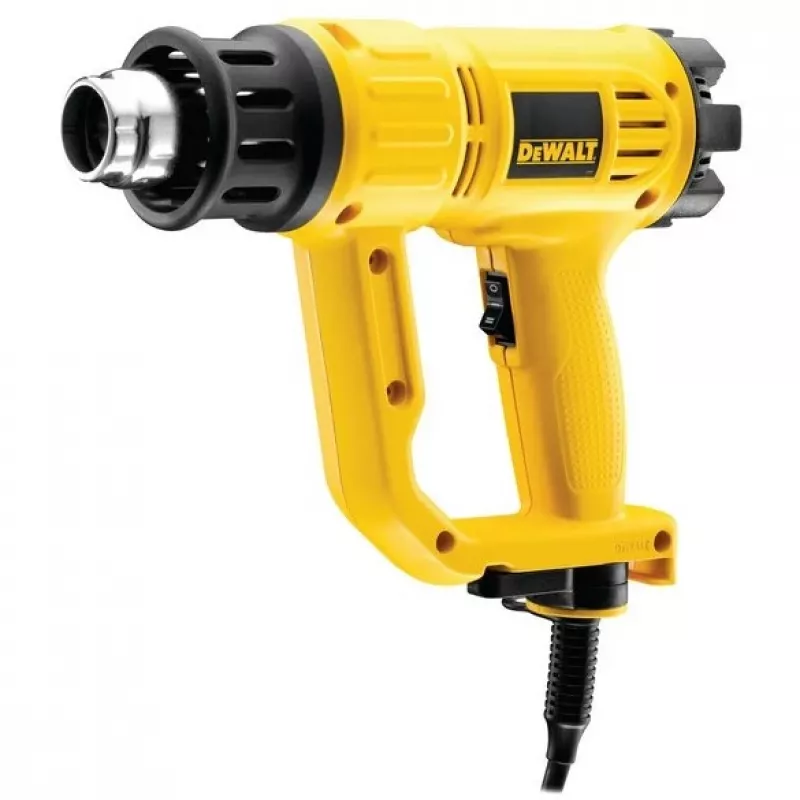 Hot air gun DeWalt D26411 — 1800 W, pistol handle, max 600°C, 450 l/min airflow, yellow