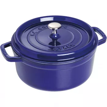 Cast iron cocotte Staub 26 cm round, dark blue